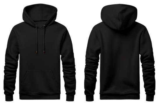 Blank black hoodie mockup clothing apparel sweatshirt.