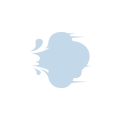 Dashing Away gust of air vector emoji illustration