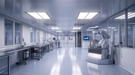 Futuristic Medical Facility: Cutting-Edge Technology and Pristine Ambience