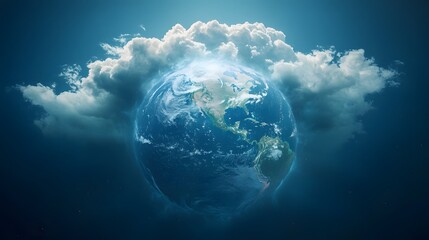 Political Risk: A globe with a storm cloud above it, representing how political events can impact global investments.