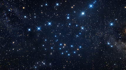 The constellation of Auriga glowing in a starry night sky.