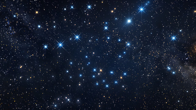 The constellation of Auriga glowing in a starry night sky.