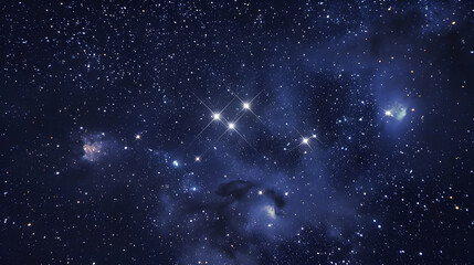 Obraz premium The constellation of Cancer glowing softly among the stars.