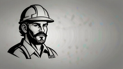 Labor day logo design with copy space on white background Happy Labour day banner wallpaper illustration