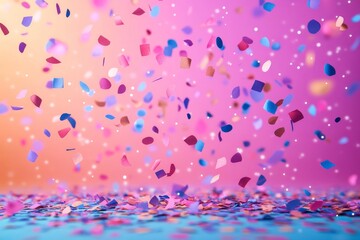 A colorful confetti background. Generative AI