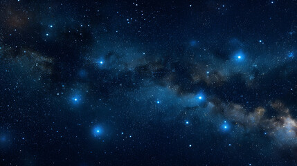 Obraz premium The constellation of Draco winding through a night sky filled with stars.