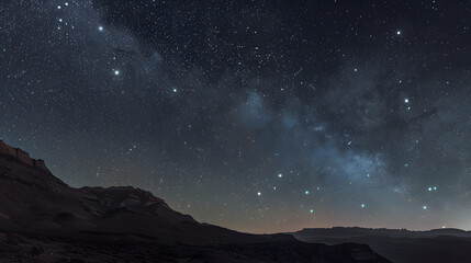 Fototapeta premium The constellation of Lacerta among the twinkling stars.