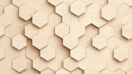Elegant hexagonal wooden pattern showcasing a modern texture for various creative applications and designs.