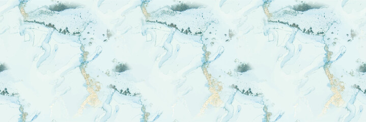 Foil Art Paint. Gold Vector Watercolor. Alcohol Ink Marble. Water Elegant Watercolor. Modern Abstract Ink Painting. Blue Marble Background. Shiny Bronze Texture. Watercolor Marble. Trendy Vector Ink