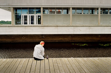 Having A Drink On The Pier
