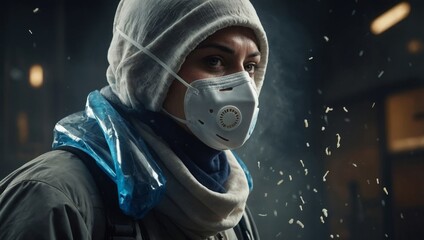 person wearing a face mask