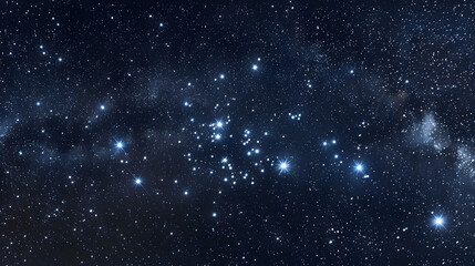 Naklejka premium The constellation of Telescopium under a starry night sky.