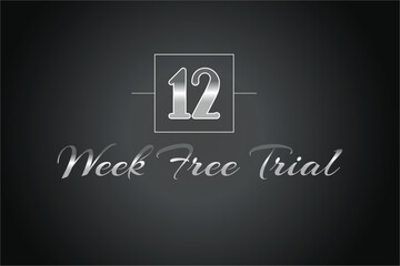 12 week free trial banner design. 12 weeks free banner background

