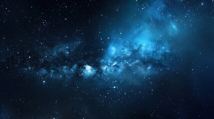 Obraz premium Blue background, sky full of stars, milky way, beautiful