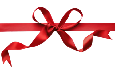 PNG Elegant red ribbon bow decoration