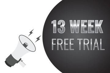 13 week free trial banner design. 13 weeks free banner background
