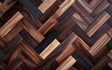 Seamless Dark Wood Herringbone Pattern Texture Background