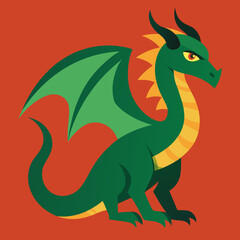 Fototapeta premium cartoon vector illustration of dragon