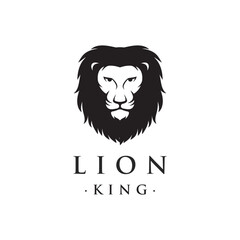 Lion head template Logo design with creative vector illustration editing.