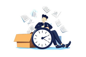 Business deadline concept illustration. 