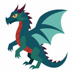 Fototapeta premium cartoon vector illustration of dragon
