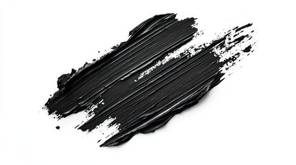 Creative Design Element Black Paint Smudge Isolated on White Background for Artistic Use