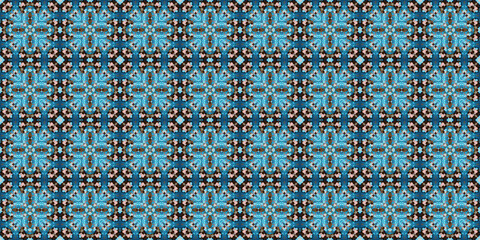 seamless carpet pattern. Kaleidoscope art texture