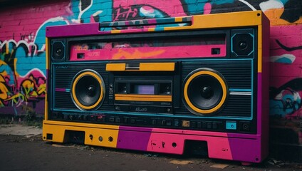 A graffiti artwork inspired by the retro aesthetic