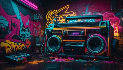 A graffiti artwork inspired by the retro aesthetic