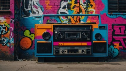 A graffiti artwork inspired by the retro aesthetic
