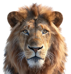 Fototapeta premium PNG Wild animal face 3d animation wildlife mammal white background.