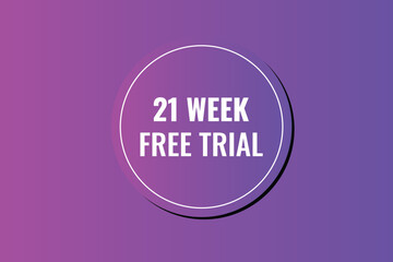 21 week free trial banner design. 21 weeks free banner background
