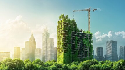 Fototapeta premium Sustainable Urban Development: Greening the Concrete Jungle
