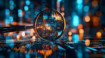 Digital Data Magnified Under a Lens