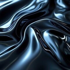 Fototapeta premium Abstract Dark Blue Glossy Fabric Texture Background.