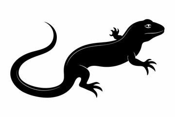 Lizard vector silhouette illustration, lizard icon
