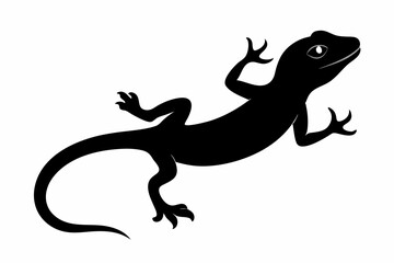 Lizard vector silhouette illustration, lizard icon