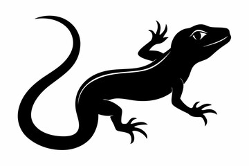 Lizard vector silhouette illustration, lizard icon