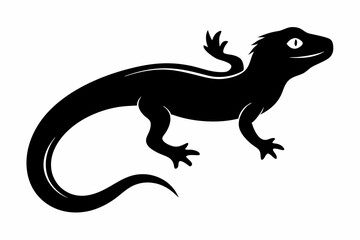 Lizard vector silhouette illustration, lizard icon