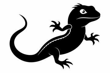 Lizard vector silhouette illustration, lizard icon