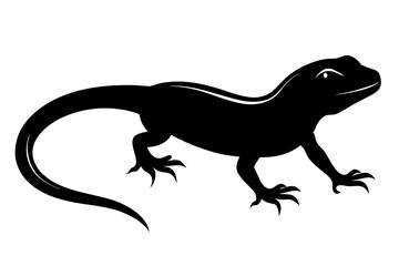 Lizard vector silhouette illustration, lizard icon