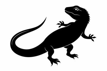 Lizard vector silhouette illustration, lizard icon