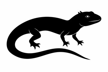 Lizard vector silhouette illustration, lizard icon