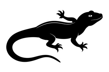 Lizard vector silhouette illustration, lizard icon