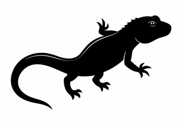 Lizard vector silhouette illustration, lizard icon