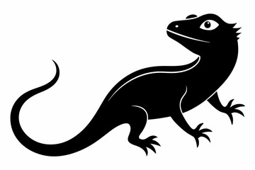 Lizard vector silhouette illustration, lizard icon