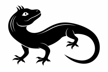 Lizard vector silhouette illustration, lizard icon