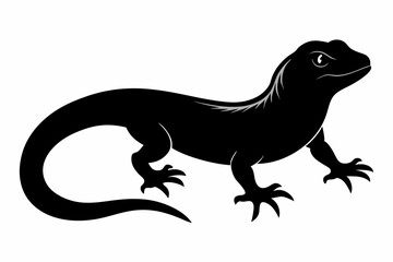 Lizard vector silhouette illustration, lizard icon
