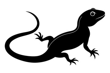 Lizard vector silhouette illustration, lizard icon
