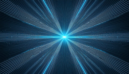 blue light line, fibre optic, speed line, 5g or 6g technology wireless data transmission.